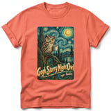 Gogh Starry Night Owl ~ Comfort Colors Premium Tee thumbnail 4