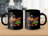 Spooky Keep It Legal Police Owl Mug thumbnail 2