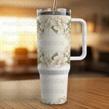 Luxury Bridal Design 40oz Peony Tumbler Wrap Sublimation Design, Seamless Distressed Tapered, Floral Digital File, Free Car Coasters thumbnail 2