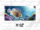 Vibrant Coral Reef Ocean Mug Wrap Digital Design 11oz 15oz Sublimation, Underwater Scene Marine Life Coffee Cup PNG Download thumbnail 13