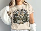 Vintage Classroom Mission Field Teacher T-Shirt, Christian Educator Gift, Schoolhouse Faith Driven Tee, Teacher Appreciation Shirt thumbnail 3