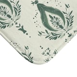 Sage Green Damask Shower Curtain, Bath Mat Set, Boho Floral Bathroom Decor, Vintage Botanical Cottagecore Housewarming Gift for New Home thumbnail 12