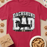 Dachshund Dad Collegiate Tee thumbnail 4