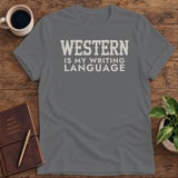 Western Is My Writing Language Softstyle Tee thumbnail 3