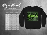 Pickleball Gildan Crewneck Sweatshirt, Just One More Game, Court Warm Up Retro Graphic Fleece Pullover thumbnail 11