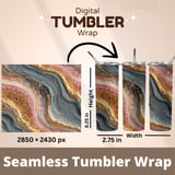 20 oz Skinny Tumbler Wrap Sublimation Design, Agate Gemstone Tumbler, Straight and Tapered Wrap png, Digital Download, Tumbler Design thumbnail 5
