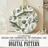 Digital Pattern Bundle, Fish Pattern, Digital Print, Fish Clipart, Fish Art, Seafood Illustration, Angling Artwork, Sea Life, Digital Bundle thumbnail 3