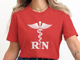 Registered Nurse T-Shirt: Healthcare Caduceus, RN Symbol, Medical Profession Top thumbnail 6