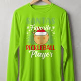 Pickleball Sport-Tek Long Sleeve Tee, Santas Favorite Pickleball Player, Sun Shield Shirt thumbnail 10