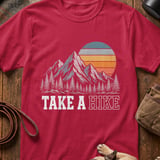 Retro Take A Hike Mountain Sunset T-Shirt thumbnail 4