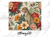 Floral Leopard Tumbler Wrap, 20oz Skinny Tumbler Design, Cheetah PNG, Flower Tumbler Sublimation, Digital Download thumbnail 4