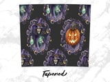 Witchy Halloween Tumbler Wrap Digital PNG for 20oz Skinny Straight | Spooky Witch Potion Jack O'Lantern Seamless Sublimation Design thumbnail 5