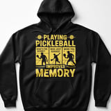 Pickleball Gildan Fleece Hoodie, Playing Pickleball Improves Memory What's The Score, Court Pullover thumbnail 1