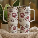 Digital Pattern, Digital Bundle, Dog Paw Print, Plaid, Heart, Seamless Pattern, Dog Lover, Fabric Design, Digital Download, Commercial Use thumbnail 11