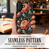 Peony Tumbler Design, Floral Tumbler png, Digital Papers, Watercolor Flowers Backgrounds, Junk Journal Pages, Digital Scrapbooking Paper thumbnail 6