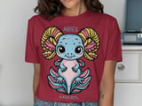 Aries Axolotl Star Sign Graphic Tee thumbnail 12