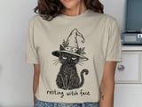 Resting Witch Face Cat Tee thumbnail 1