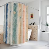 Seaside Dreams Watercolor Shower Curtain thumbnail 2