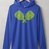 Pickleball Sport-Tek Performance Hood, Crossed Pickleball Paddles Mosaic Art Print, Lightweight Hoodie thumbnail 4