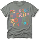 Pet Dogs Read Books Be Happy Tee thumbnail 5