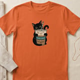 Spooky Season Black Cat Coffee Tee thumbnail 4