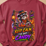 Keep Calm Randy the Raccoon Halloween Sweatshirt thumbnail 3