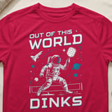 Pickleball Sport-Tek Performance Tee, Out Of This World Dinks Astronaut Graphic, Performance Court Apparel thumbnail 6