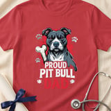 Proud Pit Bull Dad Tee | Pit Bull Dad Shirt | Pittie Dad Gift | Dog Dad Apparel thumbnail 2