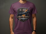 F-35 Lightning II T-Shirt, Fighter Jet Military Crest Graphic Tee, Tactical Aviation Pilot Gift, Air Force Joint Strike Fighter Shirt thumbnail 2