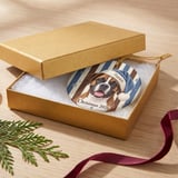 Boxer Dog Christmas Ornament 2026, Cute Boxer Mom Holiday Gift, Blue Santa Hat Dog Tree Decor, Vintage Striped Pet Keepsake Ornament thumbnail 4