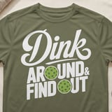 Pickleball Sport-Tek Performance Tee, Dink Around & Find Out, Athletic Pickleball Court Apparel thumbnail 4