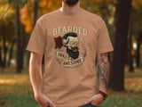 Bearded Inked Awesome T-Shirt, Tattoo Day Tee, Skull Rose, Beard Lover, Funny Graphic Shirt, Men's Women's Unisex thumbnail 8