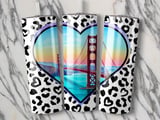 San Francisco 20oz Tumbler Wrap, Golden Gate Bridge, Digital Download, Heart, Leopard, Seamless thumbnail 2
