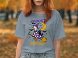Spooky Goosey T-Shirt, Halloween Goose, Witchy Goose Tee, Black Cat Shirt, Flying Goose Shirt, Fall Shirt, Funny Halloween Shirt, Cute Ghost thumbnail 1