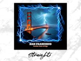 San Francisco Golden Gate Bridge Lightning 20oz Tumbler Wrap Sublimation Design, Full Wrap Seamless Tumbler thumbnail 4