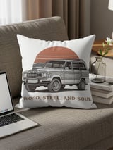 Grand Wagoneer Pillows, Woodie SUV Pillow Cases, Retro Car Home Decor, Waggy Art Pillows, Grand Wagoneer Gift thumbnail 1
