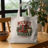 Merry Bookmas Club Christmas Graphic, Cozy Bookish Holiday Art, Book Lover Christmas Gift, Reader Winter Design, Retro Book Club Merch thumbnail 19
