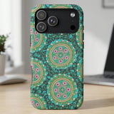 Teal Floral Mandala MagSafe® Phone Case  thumbnail 3