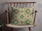 Moroccan Tile Pillow Cover, Boho Floral Cushion Case, Eclectic Global Chic Home Decor Accent Throw Pillow Case thumbnail 4