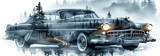 Classic Car Tumbler Wrap, 40oz Sublimation Design, Vintage Ride PNG, Pine Forest Mountains Digital thumbnail 14