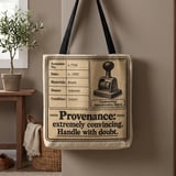 Provenance Handle With Doubt Tote Bag thumbnail 1