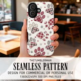Digital Pattern, Digital Bundle, Dog Paw Print, Plaid, Heart, Seamless Pattern, Dog Lover, Fabric Design, Digital Download, Commercial Use thumbnail 6