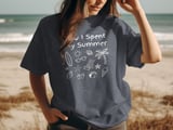 How I Spent My Summer Vacation T-Shirt | Beach Trip Doodle Graphic Tee | Teacher End of School Year Gift | Holiday Vibes Shirt thumbnail 3