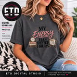 My Energy Has Office Hours PNG, Funny Work Life Balance Sublimation Design, Introvert Mental Health Quote, Cozy Office Desk Graphic thumbnail 3