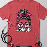 CNA Life Messy Bun Tee thumbnail 2