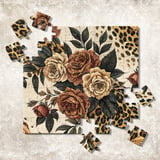 Digital Pattern, Rose Flower, Floral Leopard, Animal Print, Digital Bundle, Seamless Pattern, Fabric Design, Commercial Use, Digital File thumbnail 7