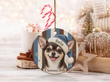 Chihuahua Christmas Ornament 2026, Cute Dog Holiday Tree Decor, Custom Pet Keepsake Bauble, Dog Mom Gift, Festive Santa Hat Puppy Decor thumbnail 2