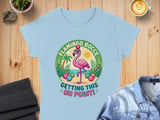 Flamingo Bocce Ball T-Shirt, Funny 'Getting This On Point' Tee, Tropical Summer Flamingo Sports Player Gift, Beach Vacation Shirt thumbnail 4