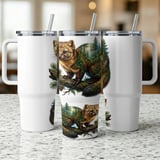 American Marten 40oz Tumbler Wrap Design | Forest Animal Sublimation PNG | Naturecore Digital Download for Tumbler Makers thumbnail 11