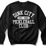 Pickleball Gildan Crewneck Sweatshirt, Dink City Est. 1965 Pickleball Club, Court Warm Up Fleece thumbnail 1